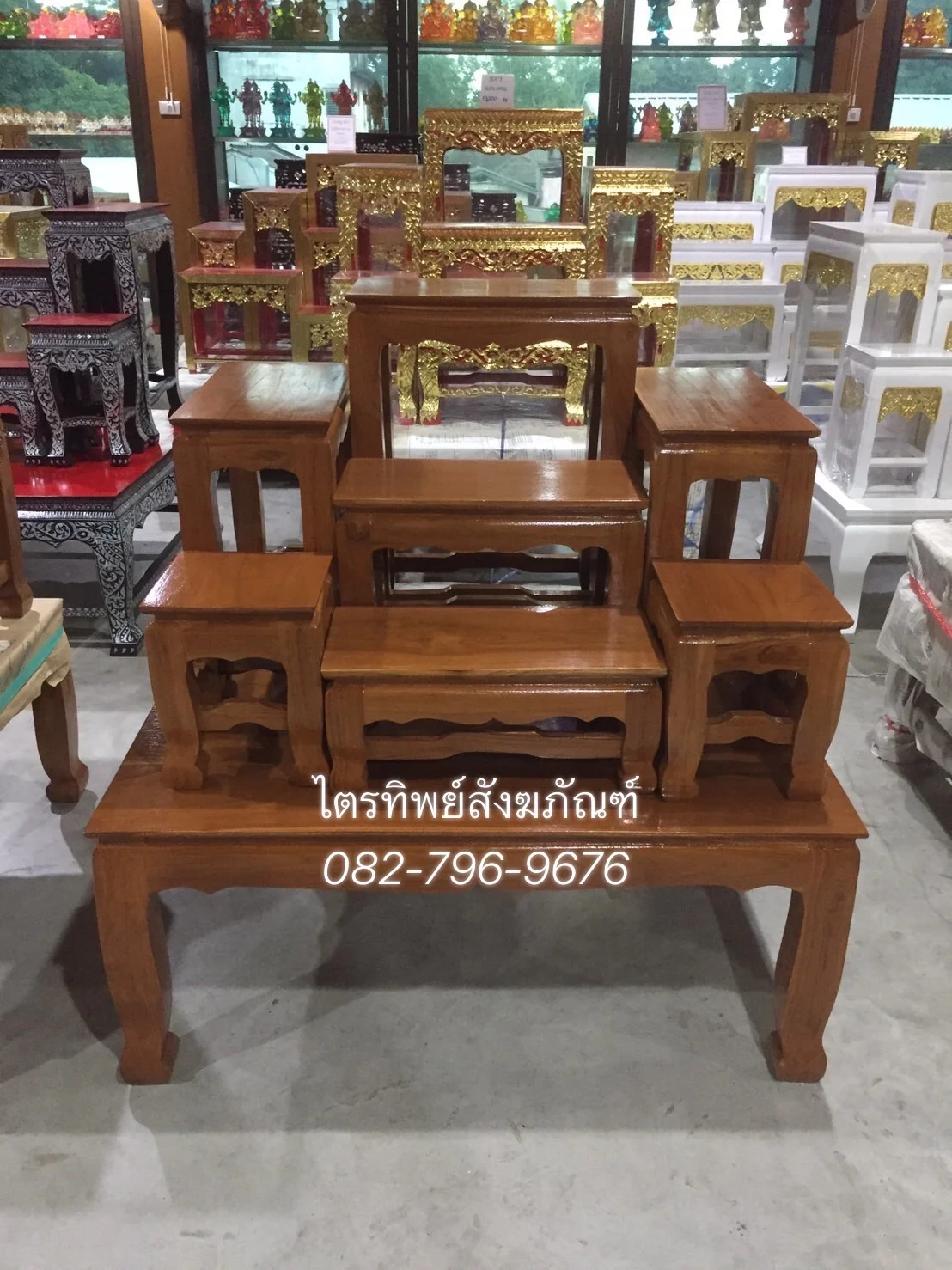 โต๊ะหมู่ 7 ไม้สัก