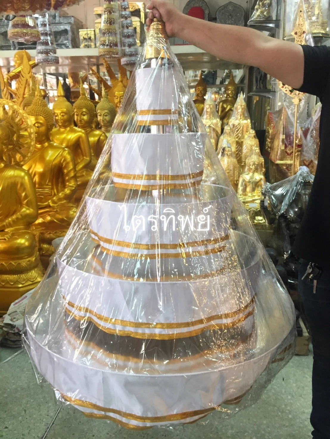 ฉัตรหลวง สีขาว 5 ชั้น