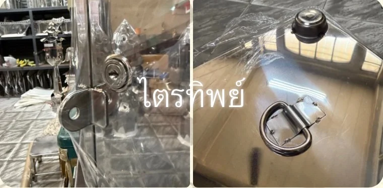 ตู้บริจาคพร้อมหัวคล้องโซ่และตัวล็อค