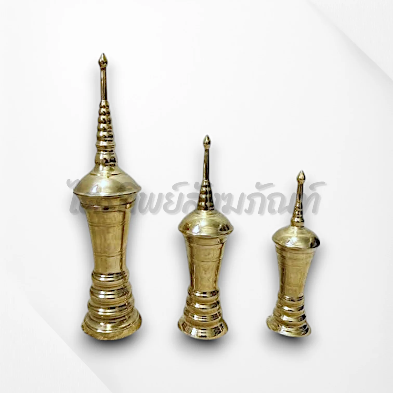 โกศทรงผอม ทองเหลือง