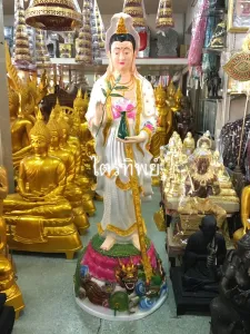 เจ้าแม่กวนอิม 25 นิ้ว แต่งสี