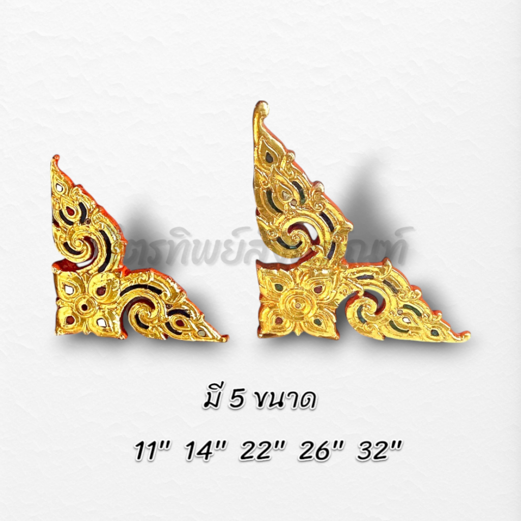 ปีกค้างคาวเพดานโบสถ์ ปิดทอง ติดกระจกสี วัสดุอลูมีเนียม 2