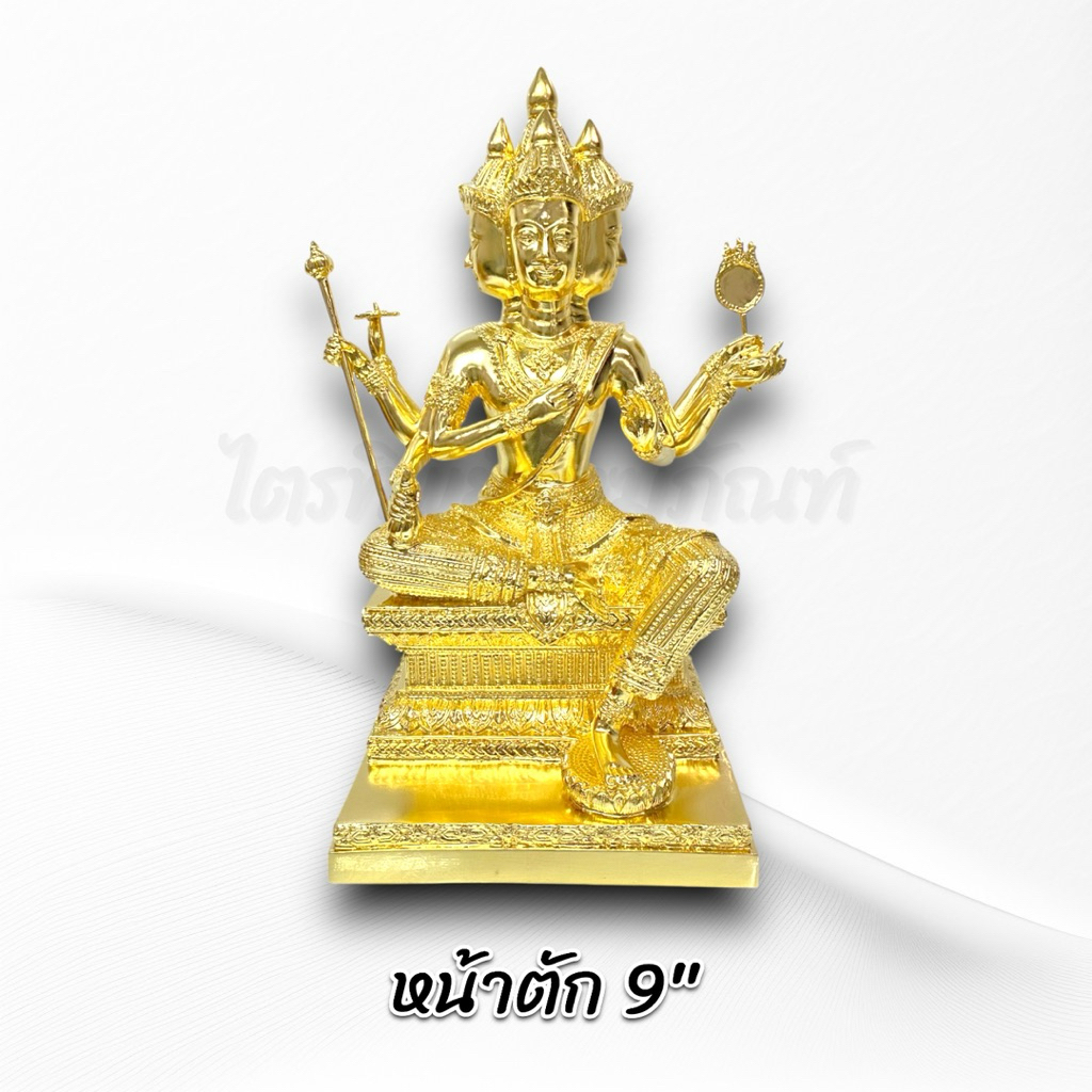 พระพรหม 5/7/9/12/15/16/20 นิ้ว ทองเหลือง ปิดทองแท้ 2