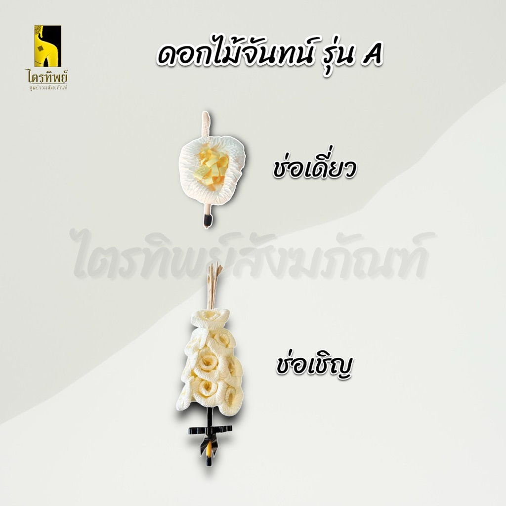 ดอกไม้จันทน์ ช่อเดี่ยว ช่อเชิญ สำหรับแขกทั่วไปและประธาน งานพิธีฌาปนกิจ 2