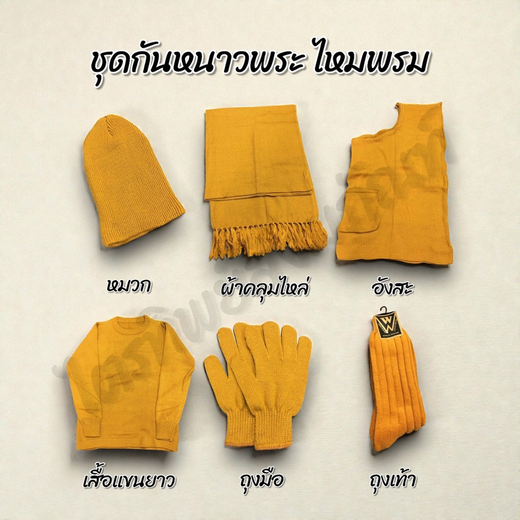 ชุดกันหนาวไหมพรม  สำหรับพระสงห์