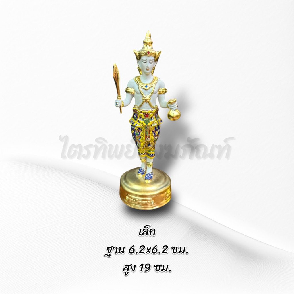 พระภูมิ พระชัยมงคล เซรามิก เบญจรงค์ ปิดทองแท้ 2